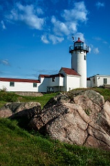 Wave Shaped Boulder in Front of Eastern Point Light